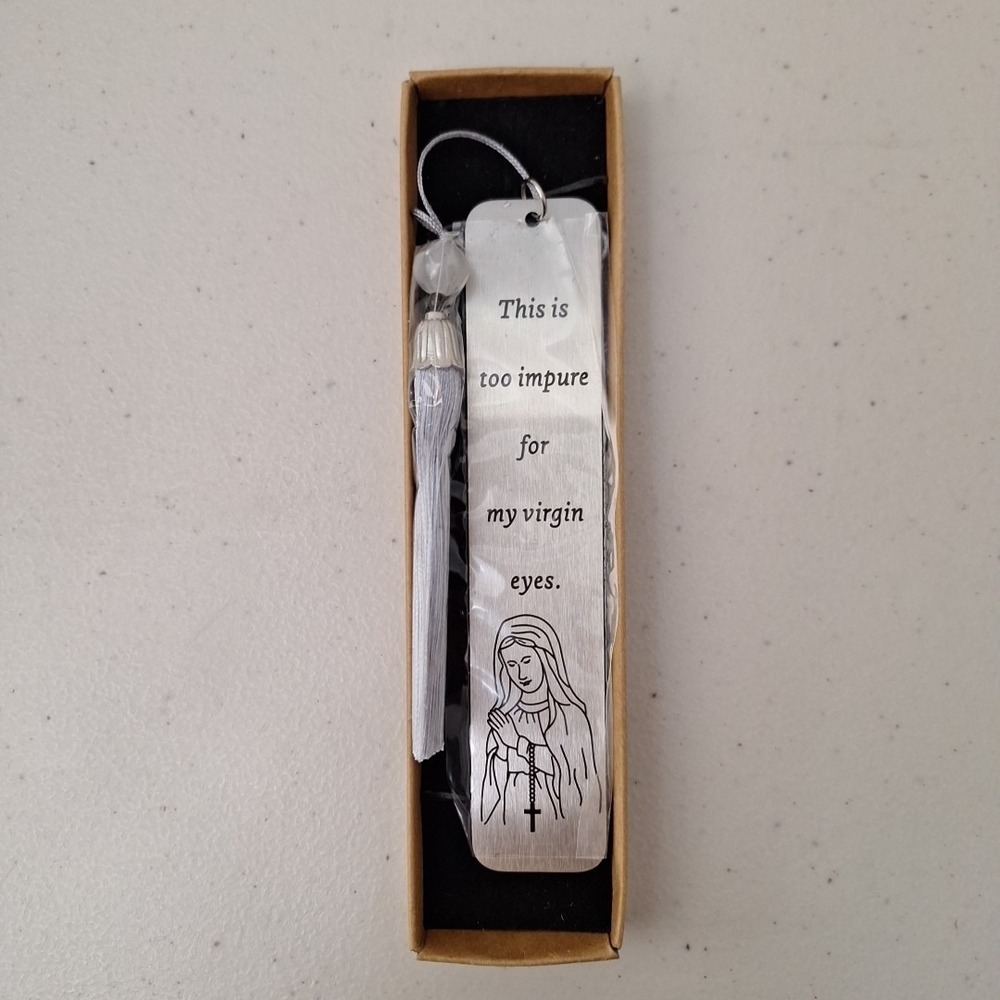 NEW Kinky Erotica Romance Metal Bookmark Gift Too Impure For Virgin Eyes